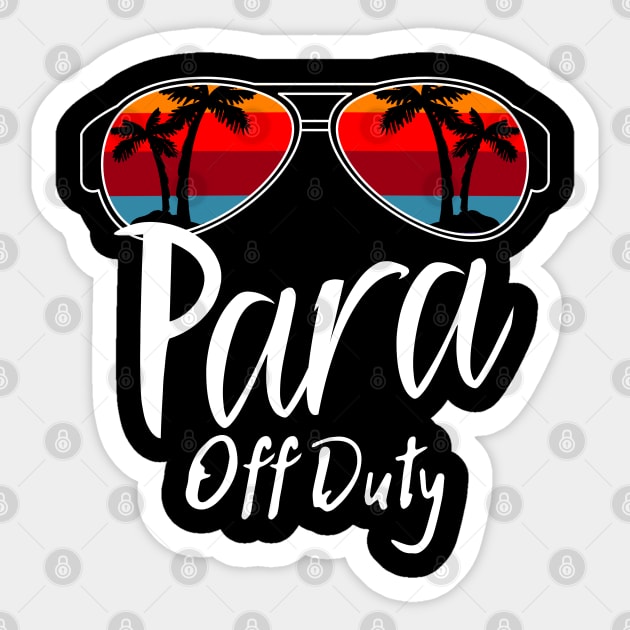 Para Off Duty, Retro Sunset Glasses, Summer Vacation Gift Sticker by JustBeSatisfied